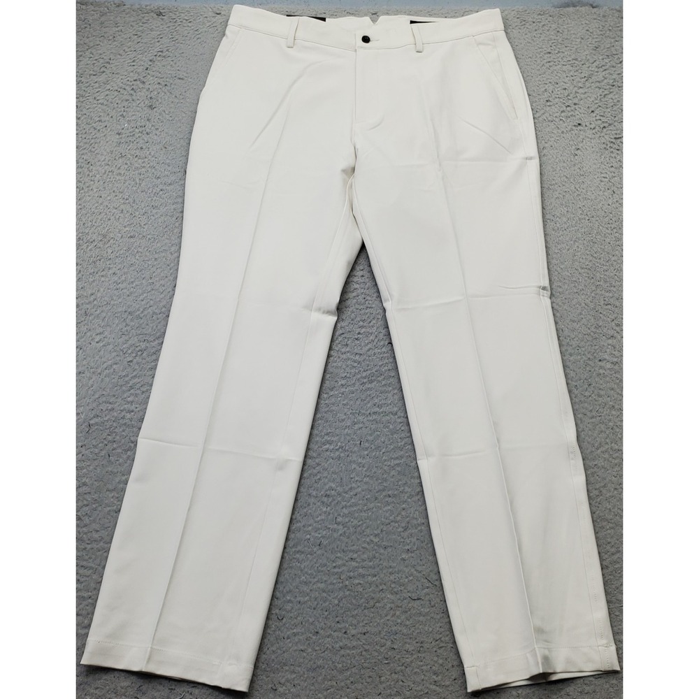 Dunning Golf Chino Pants Mens 34/30 Tan Performance Stretch Quick Dry Flat Front